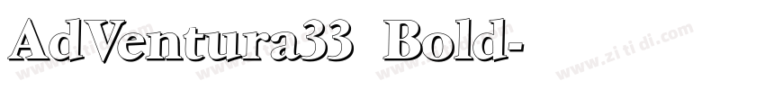 AdVentura33 Bold字体转换